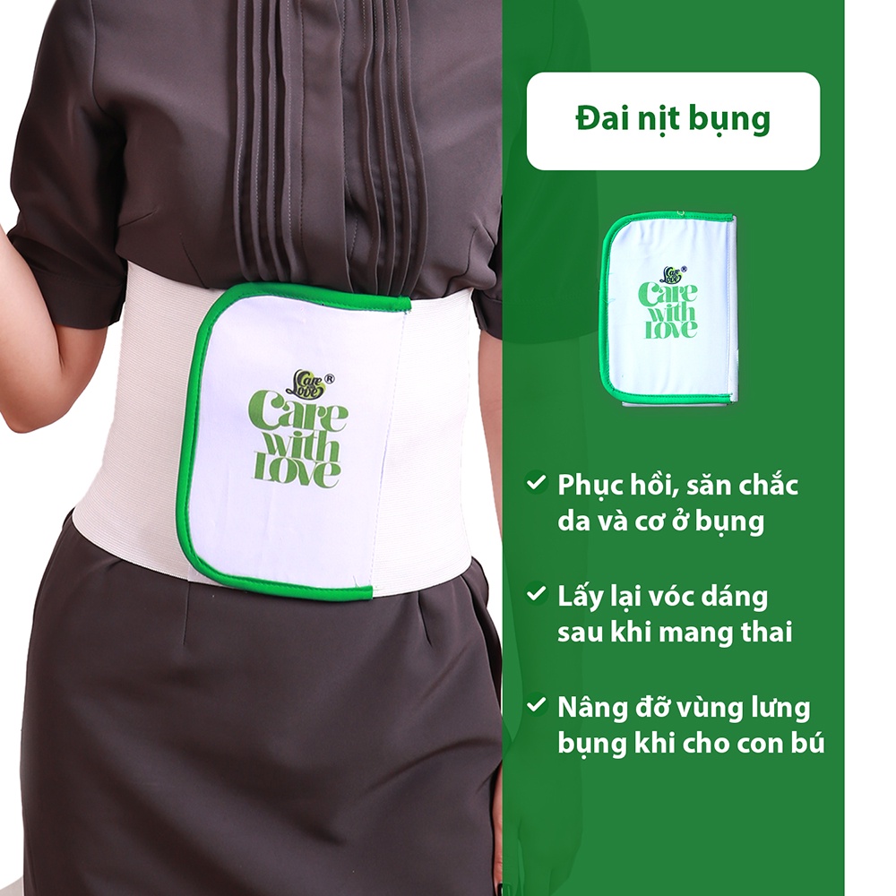Đai Nịt Bụng CARE WITH LOVE Giảm Eo &amp; Mỡ Bụng Loại Dán Waist Band