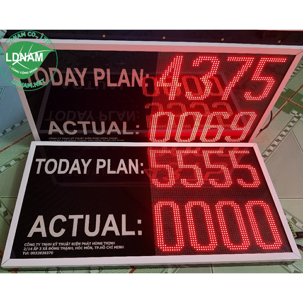 Đếm sản lượng 8 số LED ma trận P4 LDNam số đếm số đặt