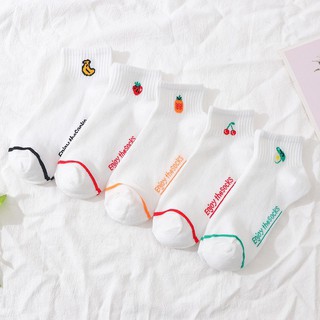 Tất nữ, vớ hàn quốc in trái cây vintage cực xinh TN54