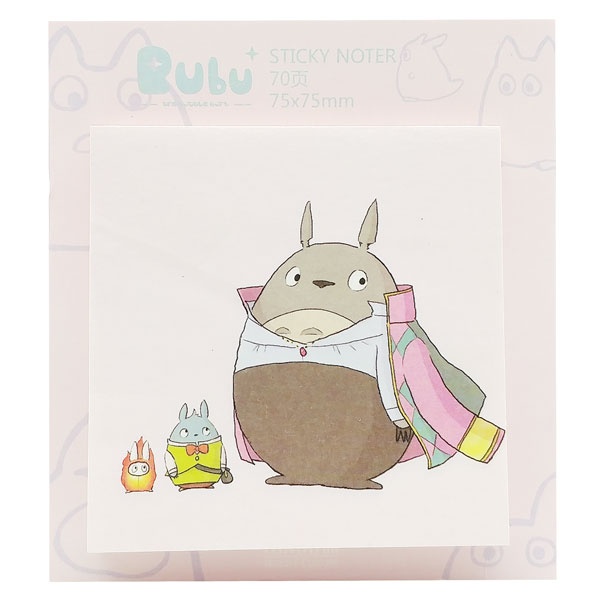 Giấy Note Hình Totoro 75 x 75 mm - Bubu 1335 - Mẫu 1 (70 Tờ)