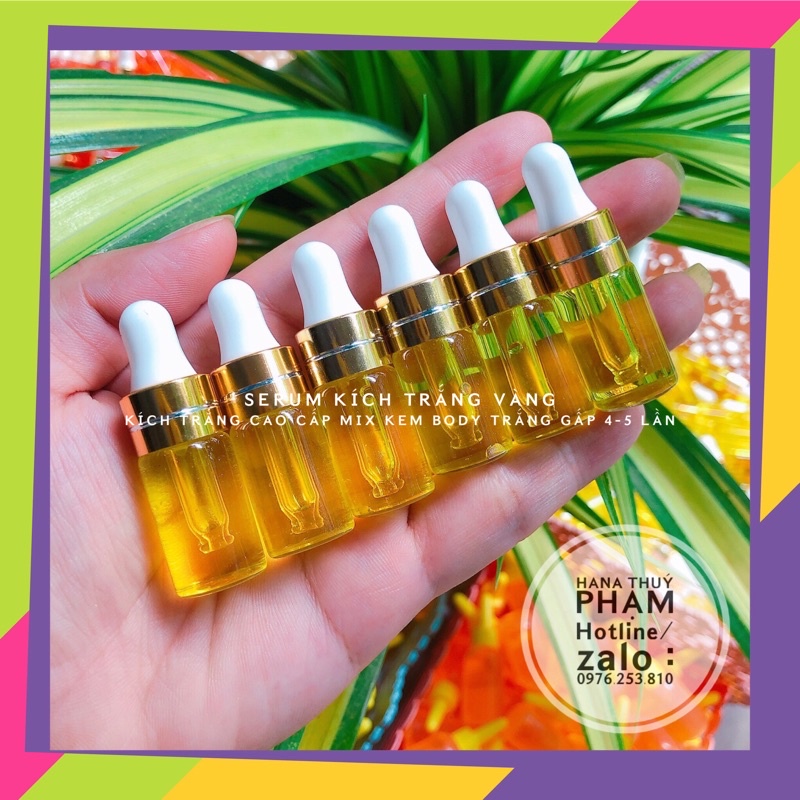 [ 3ML] Ống Nước Vàng Kích Cung Cấp Vitamin Giúp Da Trắng Hồng Mịn Màng, vitamin kích trắng cấy trắng cấp tốc