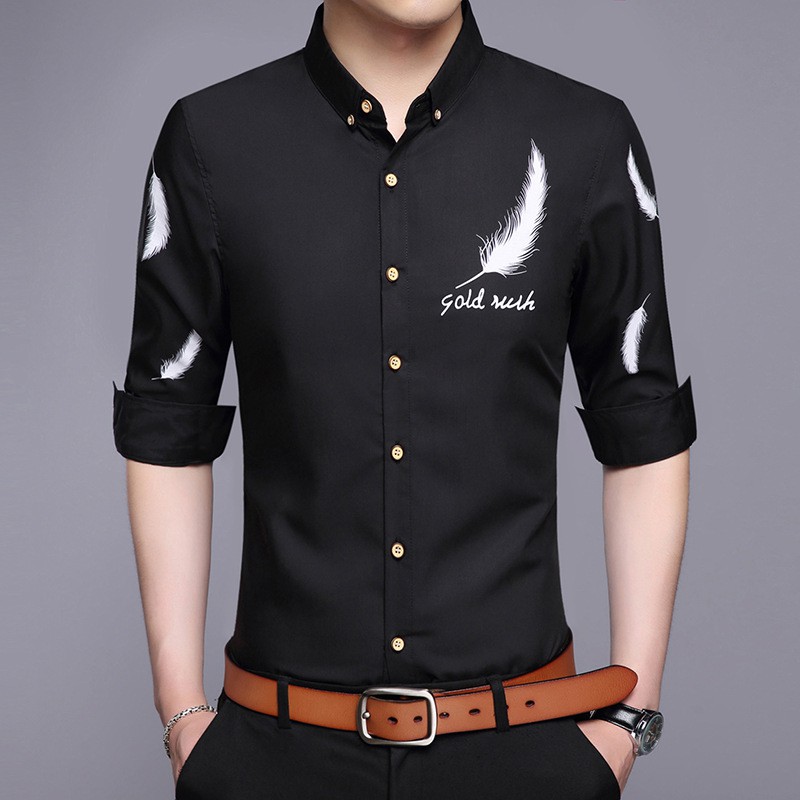 ___ Áo Sơ Mi Tay Dài Vải Phi Bóng Long Vũ ___