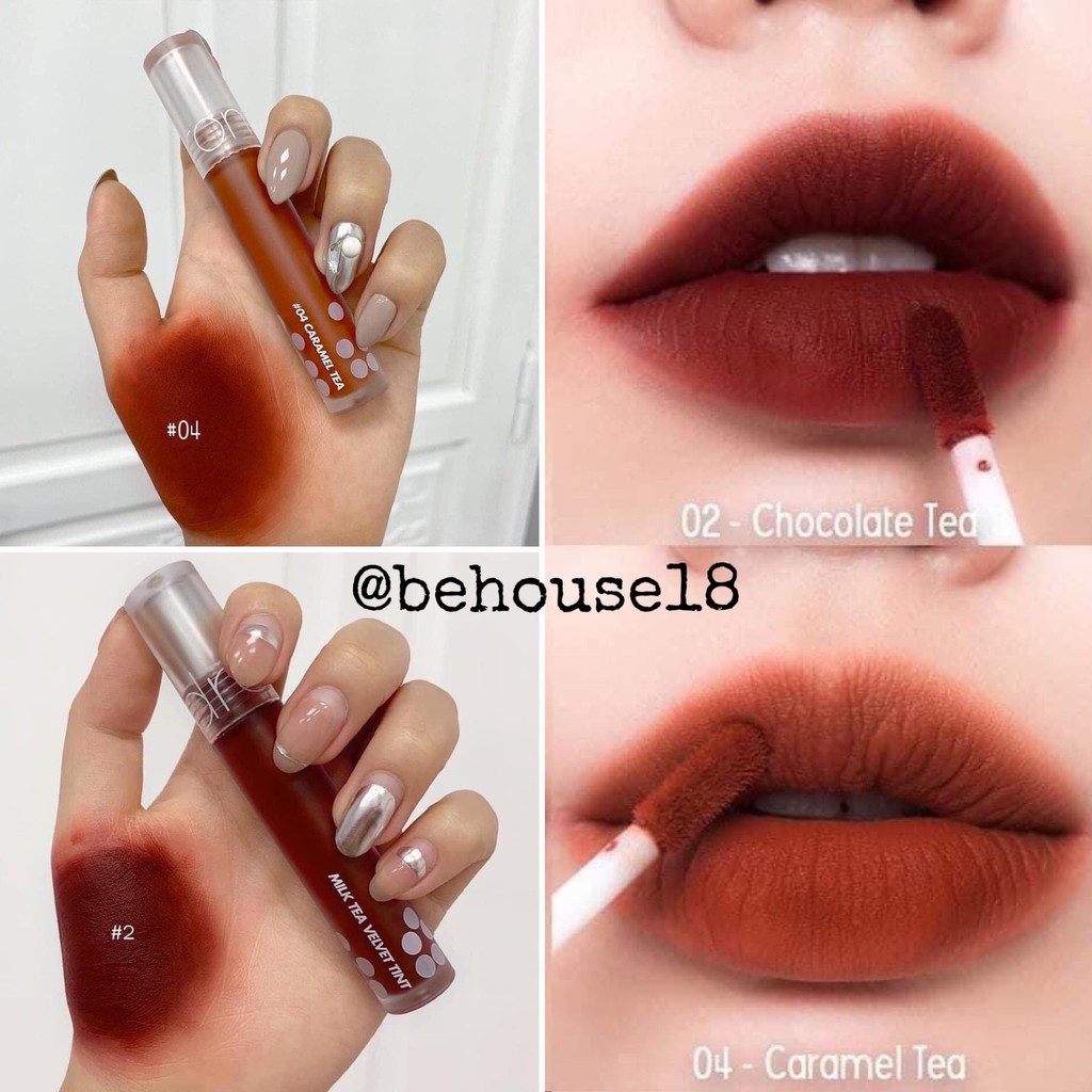 Son Kem Lì Romand Milk Tea màu 02 Chocolate Tea, Son Kem Lì Romand Milk Tea | Thế Giới Skin Care