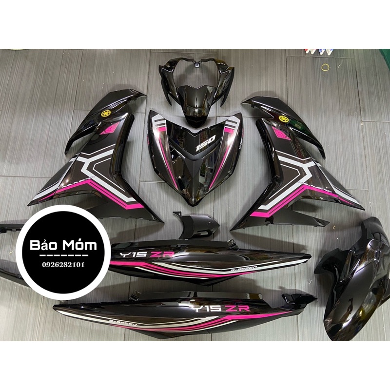 Dàn áo Ex 150 đen bóng kèm Tem Y16zr Hồng