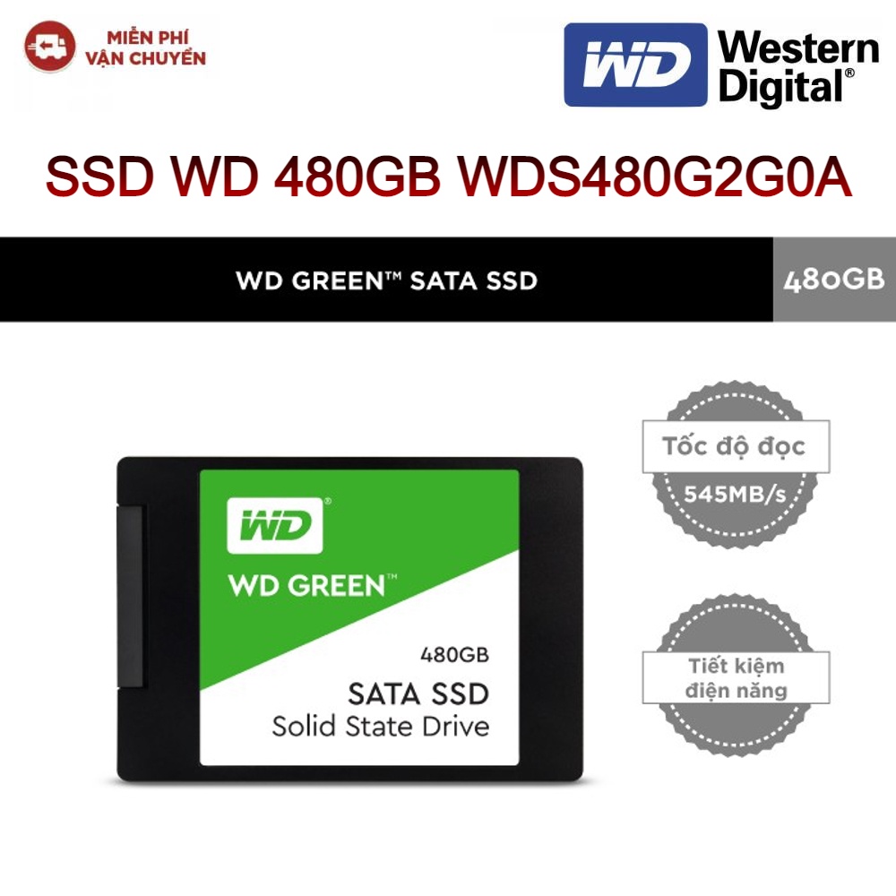 [Mã ELMALL10 giảm 10% đơn 500K] Ổ cứng SSD WD 480GB WDS480G2G0A- new 100% | BigBuy360 - bigbuy360.vn