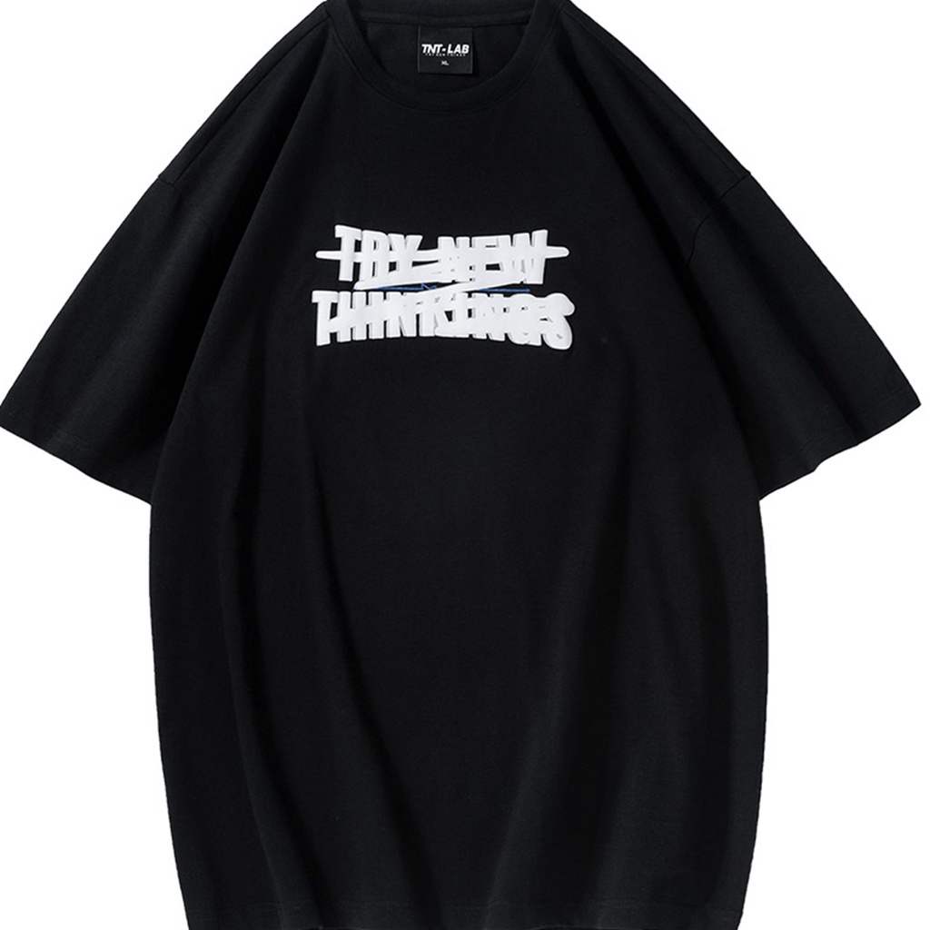 Áo thun nam nữ phong cách Unisex Try New Thinking 2 màu đen trắng (V226)
