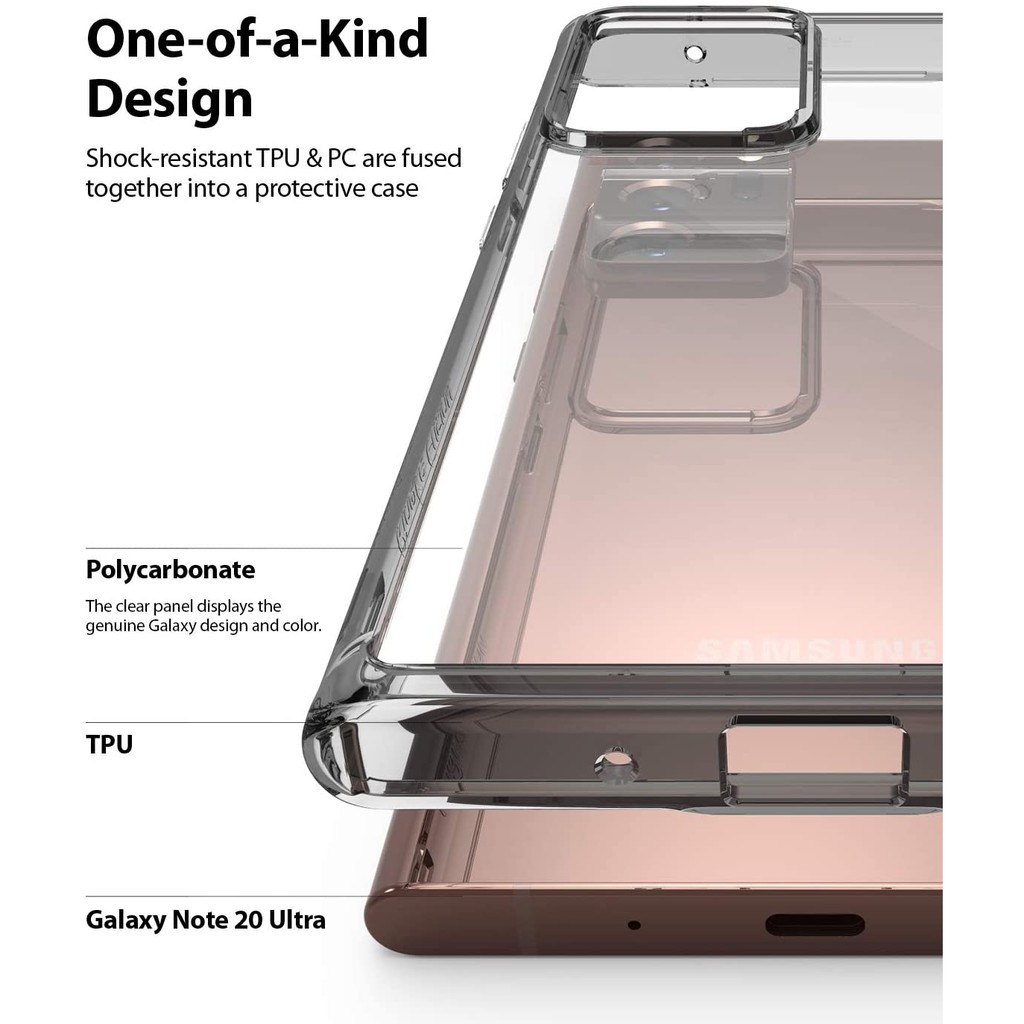 Ốp lưng Galaxy Note 20 Ultra, Galaxy Note 20 Ultra 5G Ringke Fusion - Nhập khẩu Hàn Quốc