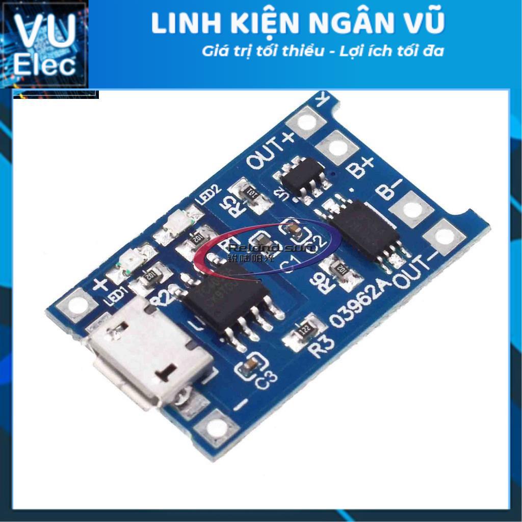 mạch Sạc Pin Lithium 5v 1a 18650 Tp4056 Với Đầu Cắm Type-C / Micro Usb