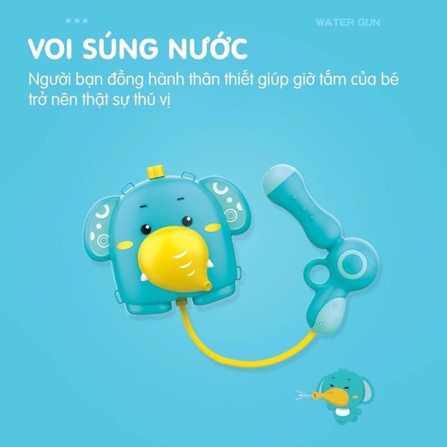 Đồ chơi súng nước kèm balo cho bé