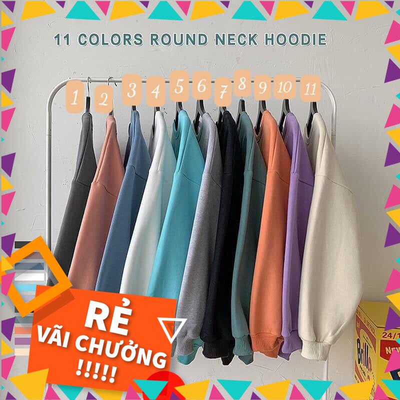 [Rẻ Vô Địch] ÁO SWEATER Basic Trơn Chất Nỉ Bông Thu Đông Dài Tay