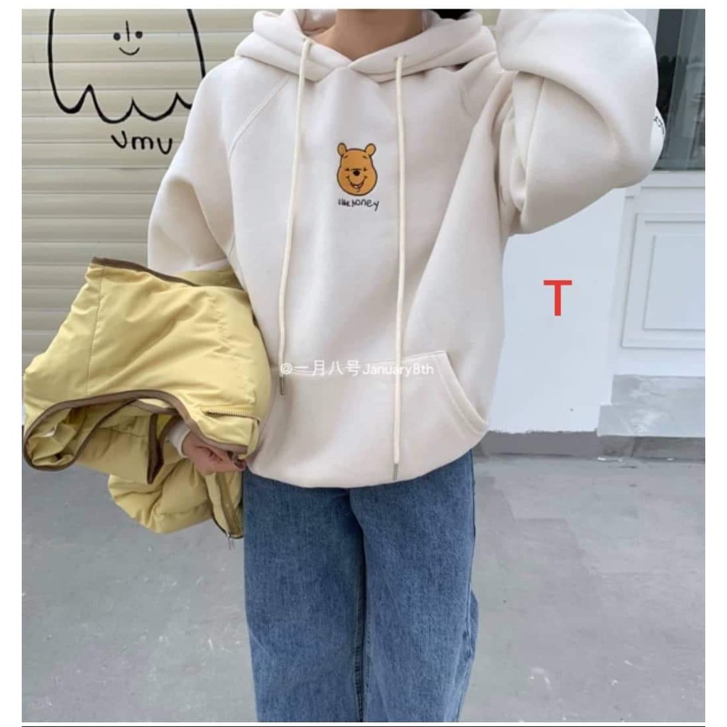 Áo hoodie mặt gấu Honey DTR1119