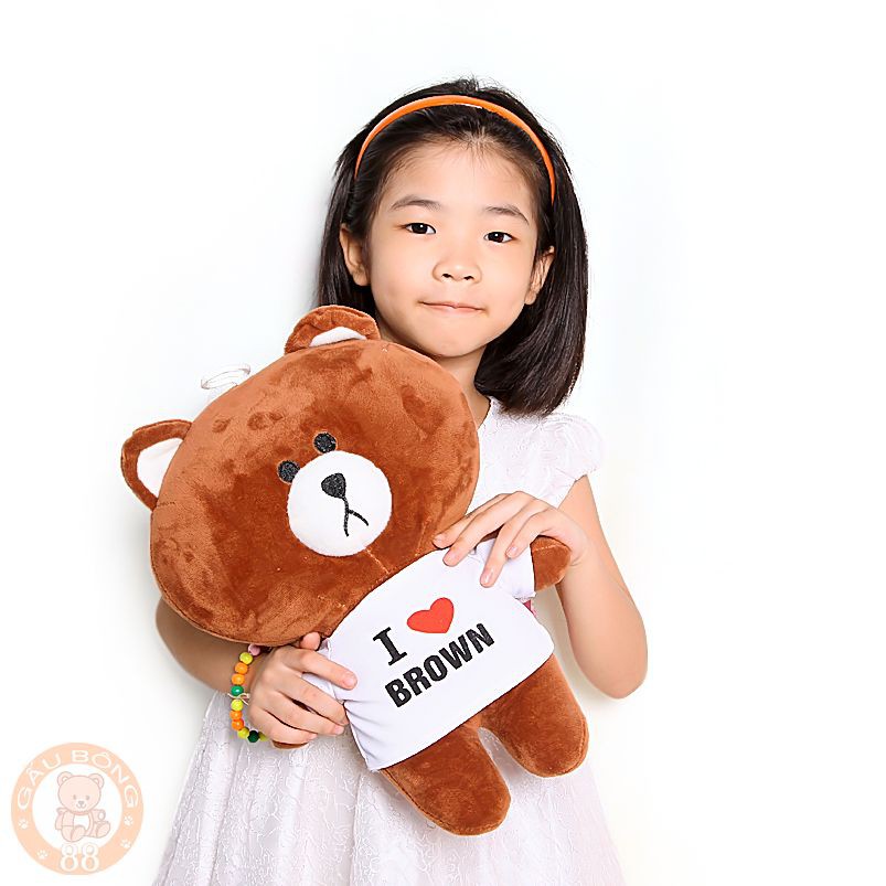 Gấu bông BROWN cao cấp 40cm kèm áo