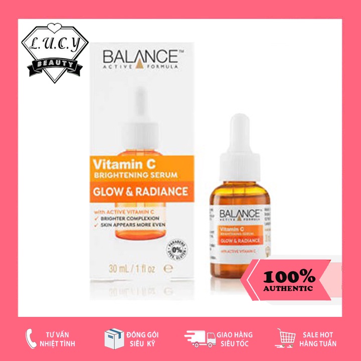 [COMBO BALANCE] Combo trắng da căng mượt serum Vitamin C + serum Hyaluronic Balance Active Formula 30ml/ chai