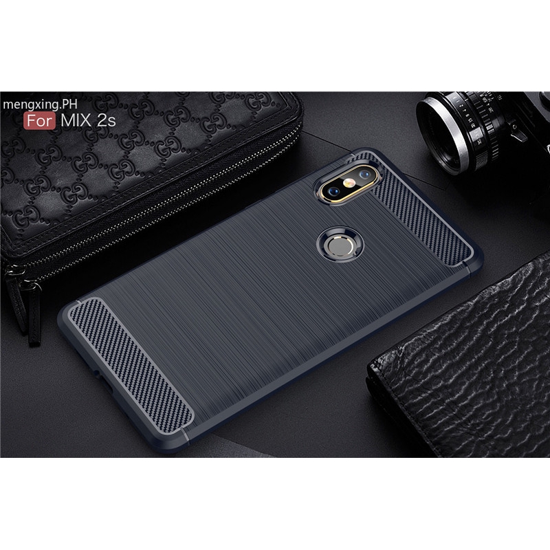 Ốp Lưng Tpu Mềm Sợi Carbon Chống Sốc Cho Xiaomi Mi Mix 2s Xiaomi Mi Mix2S