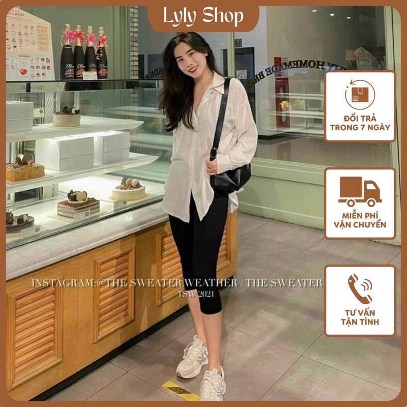 (Có Bigsize) Set quần Leging kèm somi tà bầu