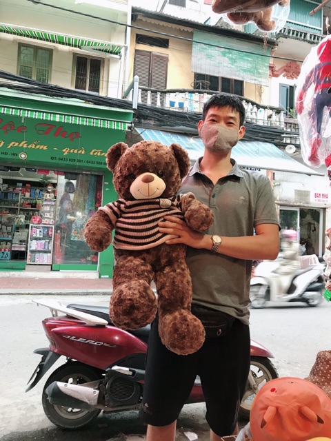 Gấu bông TEDDY mặc áo  SIÊU YÊU  100 * 50 cm[ ẢNH THẬT TỰ CHỤP TẠI SHOP]