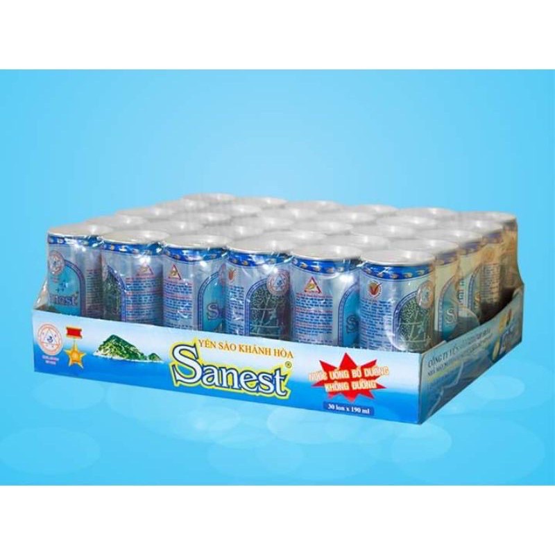 Thùng 30 Lon Nước Yến Sanest 190ml