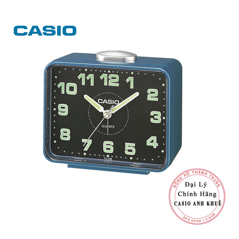Đồng hồ để bàn Casio TQ-218-2DF báo thức, dạ quang cỡ to