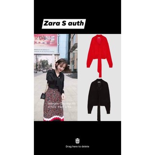 áo zara auth cột nơ tiểu thư