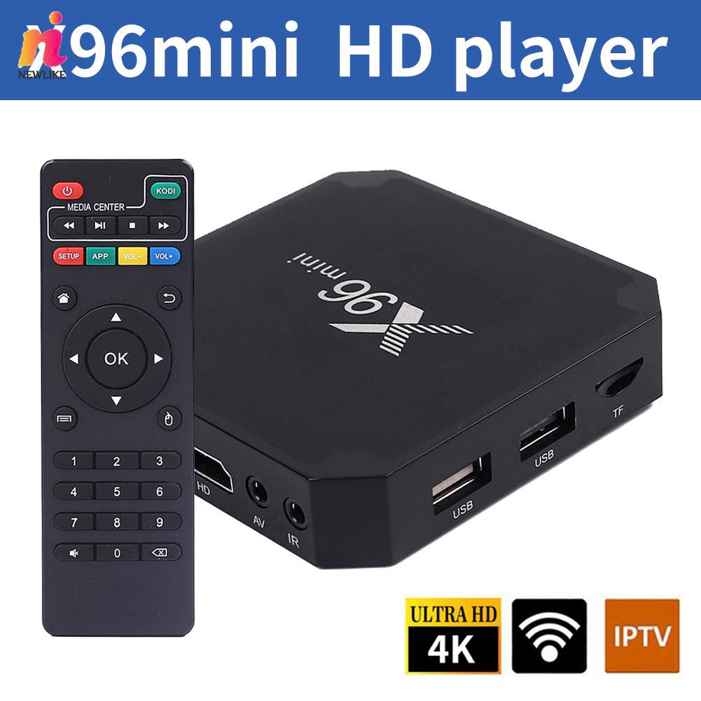 Hộp X96 HD 4K Smart TV Box S905W Android 7.1 Quad-core 1 + 8G 2.4GHz , cài đặt WiFi