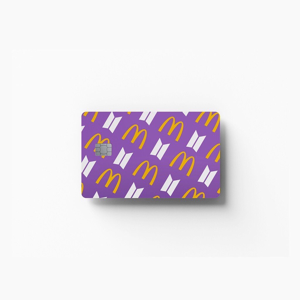 Skin Thẻ ATM - Chủ đề BTS MEAL MCD - Miếng Dán ATM, Thẻ Xe, Thẻ Từ, Thẻ Chung Cư,... Chống Xước - Chống Nước