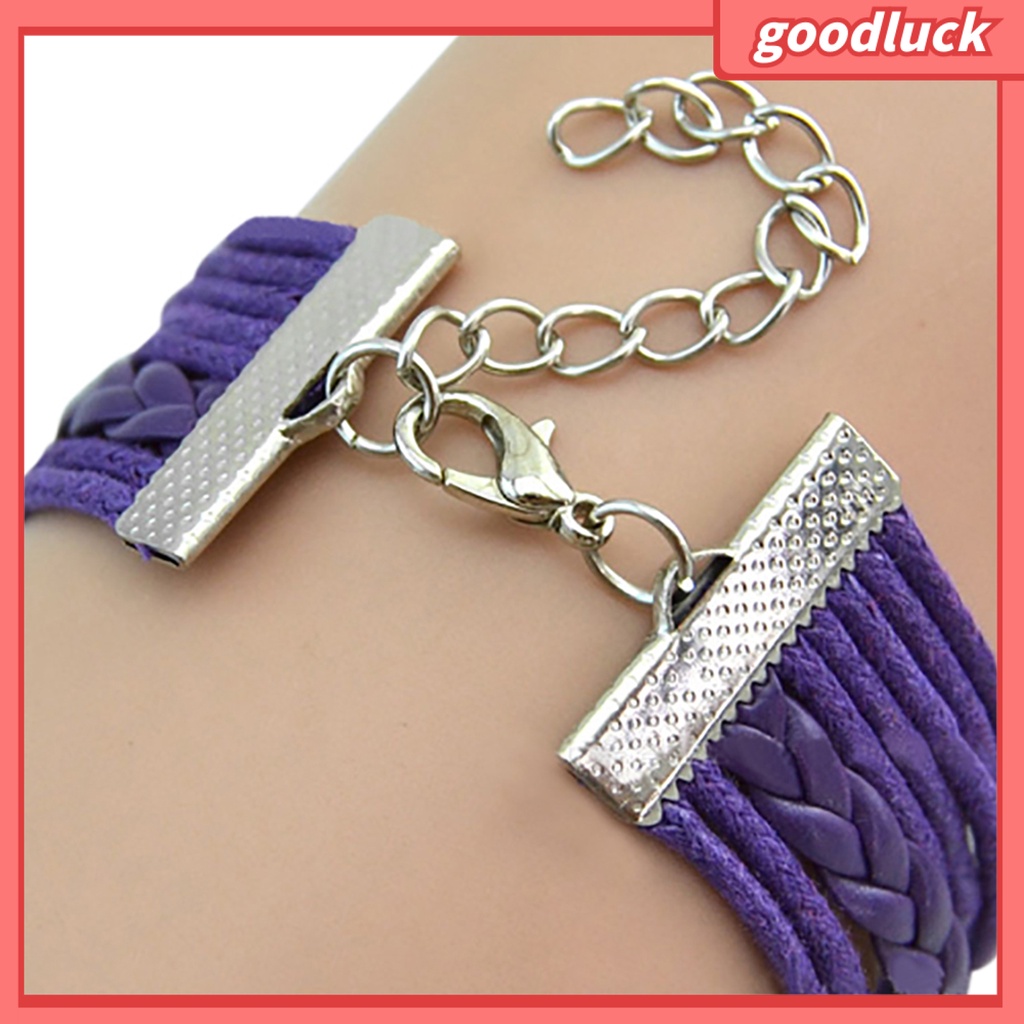 Vòng tay dây bện nhiều lớp mặt hình mũi tên phong cách cổ điển