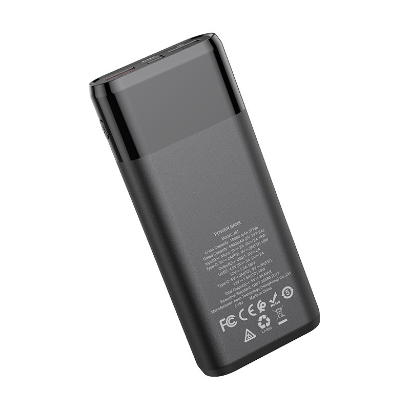 [Thoto Shop] Pin sạc dự phòng HOCO J61 10000mAh hỗ trợ sạc nhanh 18W, cổng ra USB + Type-C, đèn LED - Hàng chính hãng