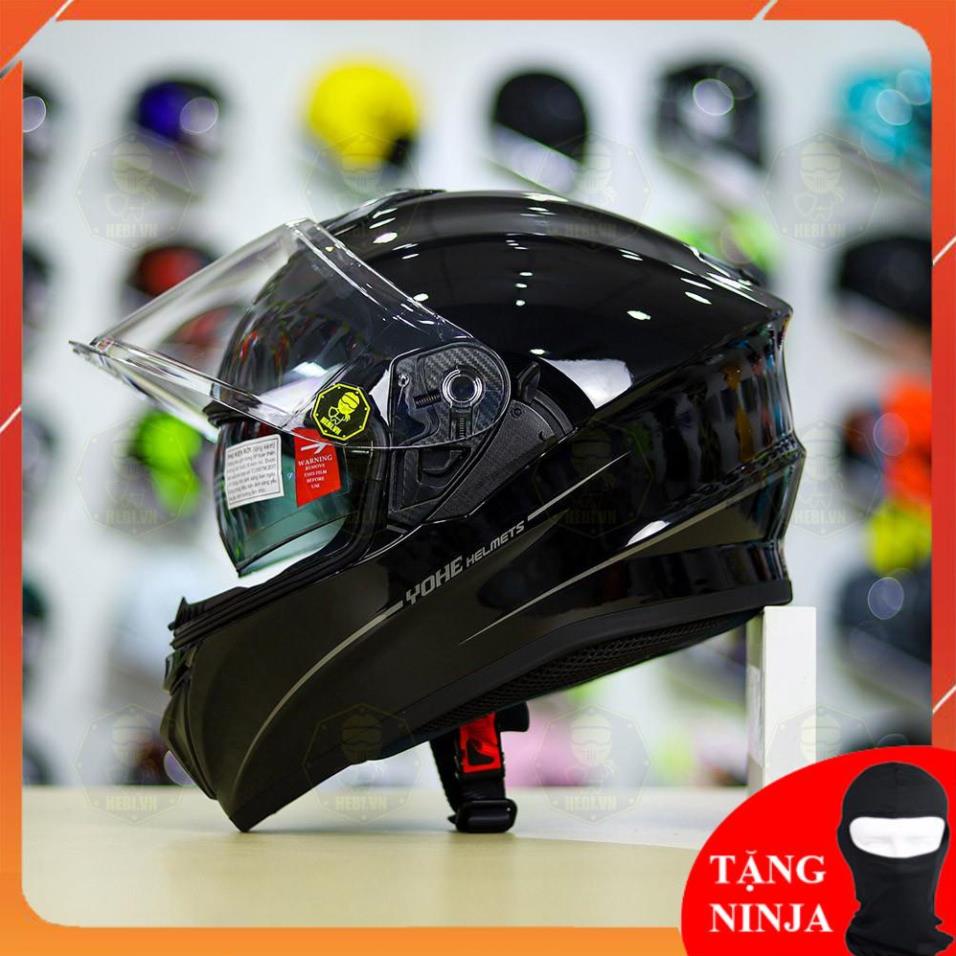 Mũ bảo hiểm fullface 2 kính YOHE 981 chính hãng màu trơn Solid - FREE SHIP