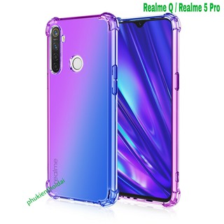 Ốp lưng Oppo Realme Q / Realme 5 Pro dẻo TPU đa sắc thời trang cao cấp lồi 4 góc 1