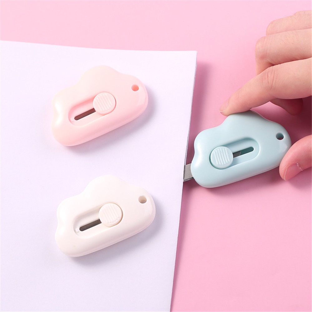 【sweet】1pc students Portable cartoon Mini cloud Utility Knife for Unpacking Envelope Cutting Tool