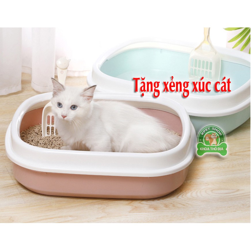 Khay cát vệ sinh Mèo + Tặng xẻng xúc cát - Nhựa ABS siêu bền