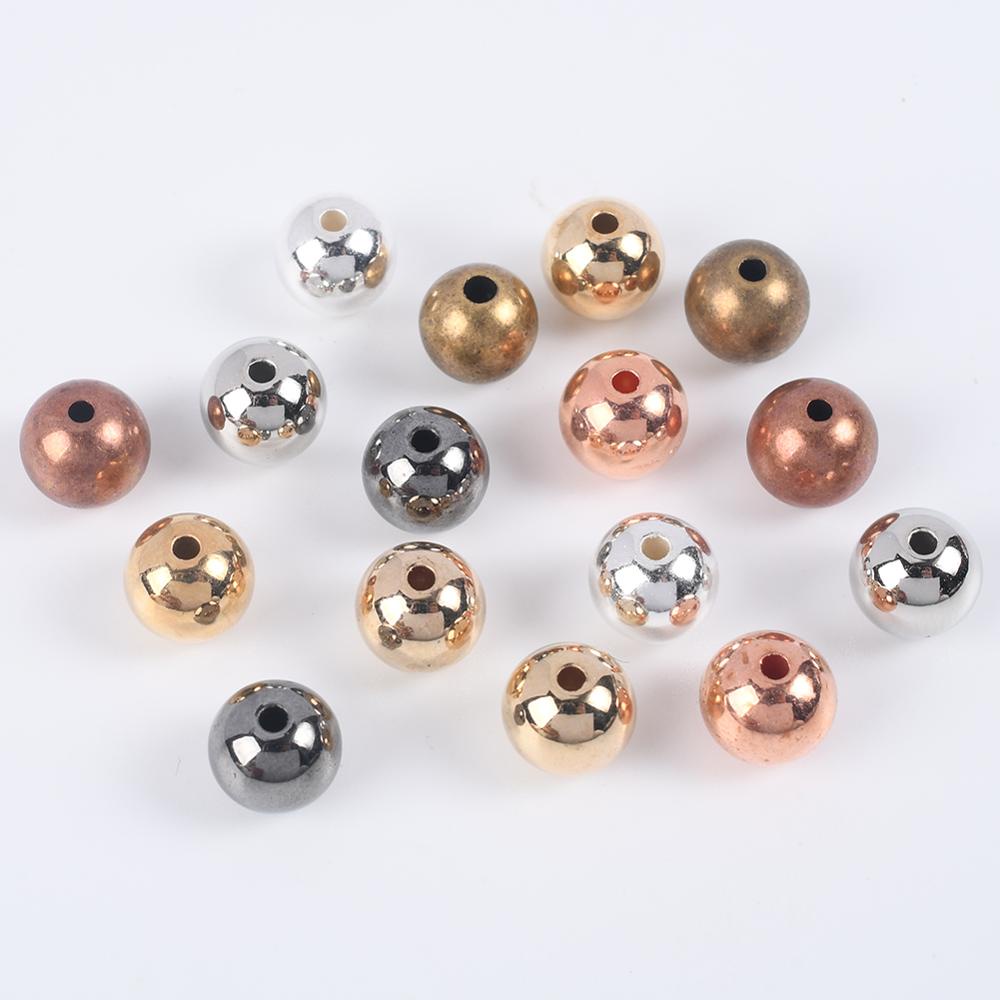 Chuỗi Hạt Tròn Bằng Nhựa 3-12mm Dùng Làm Trang Sức Thủ Công