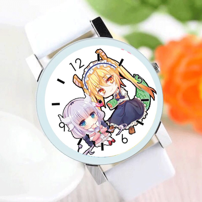 Đồng hồ đeo tay nam nữ IN HÌNH Kobayashi CÔ HẦU GÁI RỒNG anime chibi mẫu ngẫu nhiên