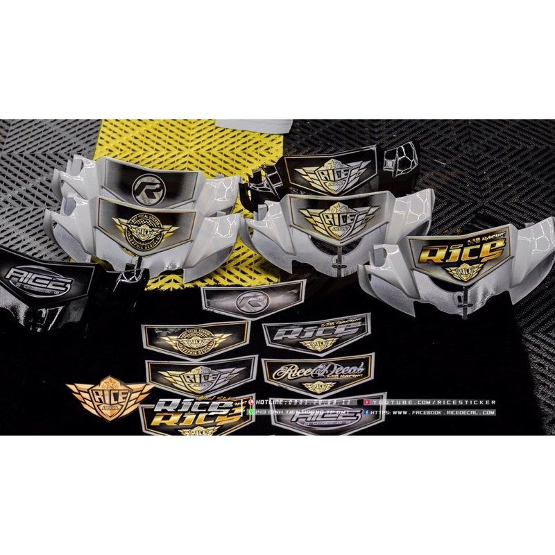 Tem Ricedecal®️ Dán đầu Srirus hello  Mẫu 2