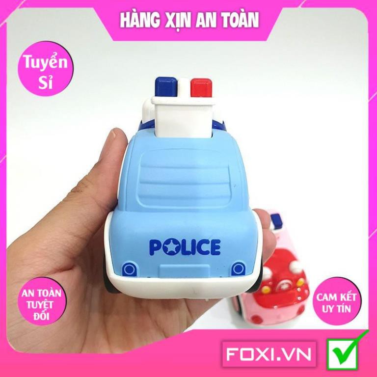 Xe đồ chơi cảnh sát police màu hồng và màu xanh siêu dễ thương cho các bé-Nhân vật hoạt hình siêu dễ thương đáng yêu