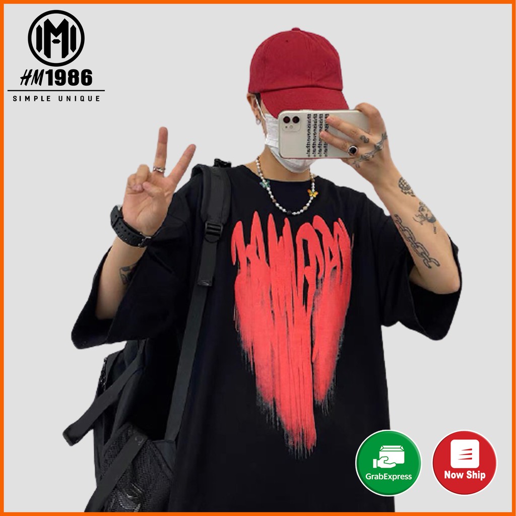 Áo thun tay lỡ form rộng unisex HM1986 3125