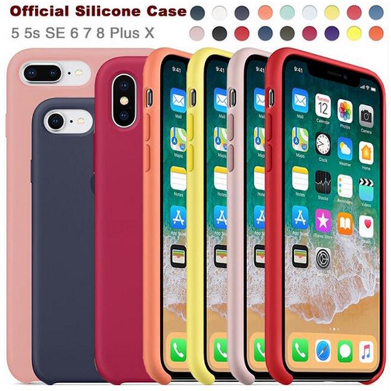 Ốp điện thoại silicone có logo iPhone cao cấp cho iPhone 8 Plus 7 Plus