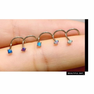 KHUYÊN MŨI L CONG ĐÁ Opal / KHUYÊN THÉP Y TẾ ( theo chiếc)