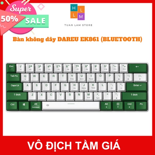 Bàn phím cơ không dây (bluetooth) DAREU EK861 61KEY
