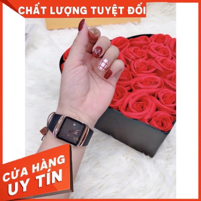Đồng hồ nữ Guou mặt vuông dây silicone cao cấp, phong cách thời thượng bảo hành 12 tháng