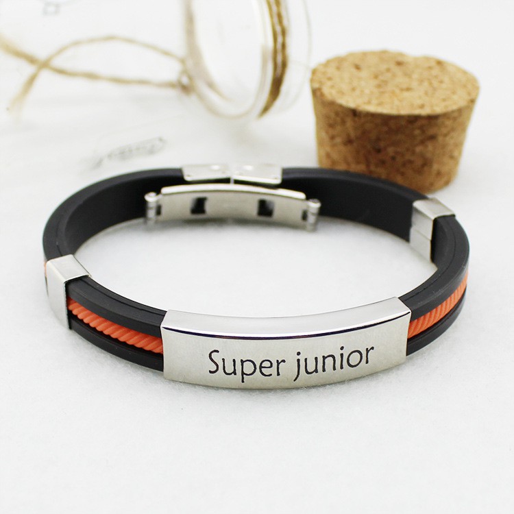 Vòng Tay Silicon Kpop Bts Super Junior