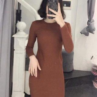 Đầm len body