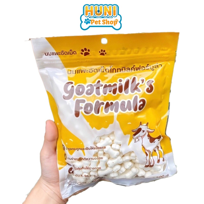 Xương sữa dê canxi cô đặc Goat's Milk Formula xương cho chó, gói 500 viên - Huni Petshop