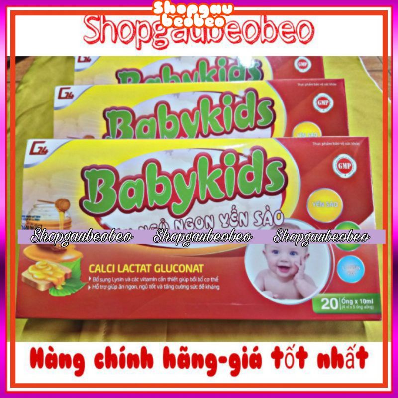 Baby kids yến sào siro tăng cân- BABYKID ĂN NGON-BABY KID yến sào hồng sâm-TẠM BIỆT BIẾNG ĂN