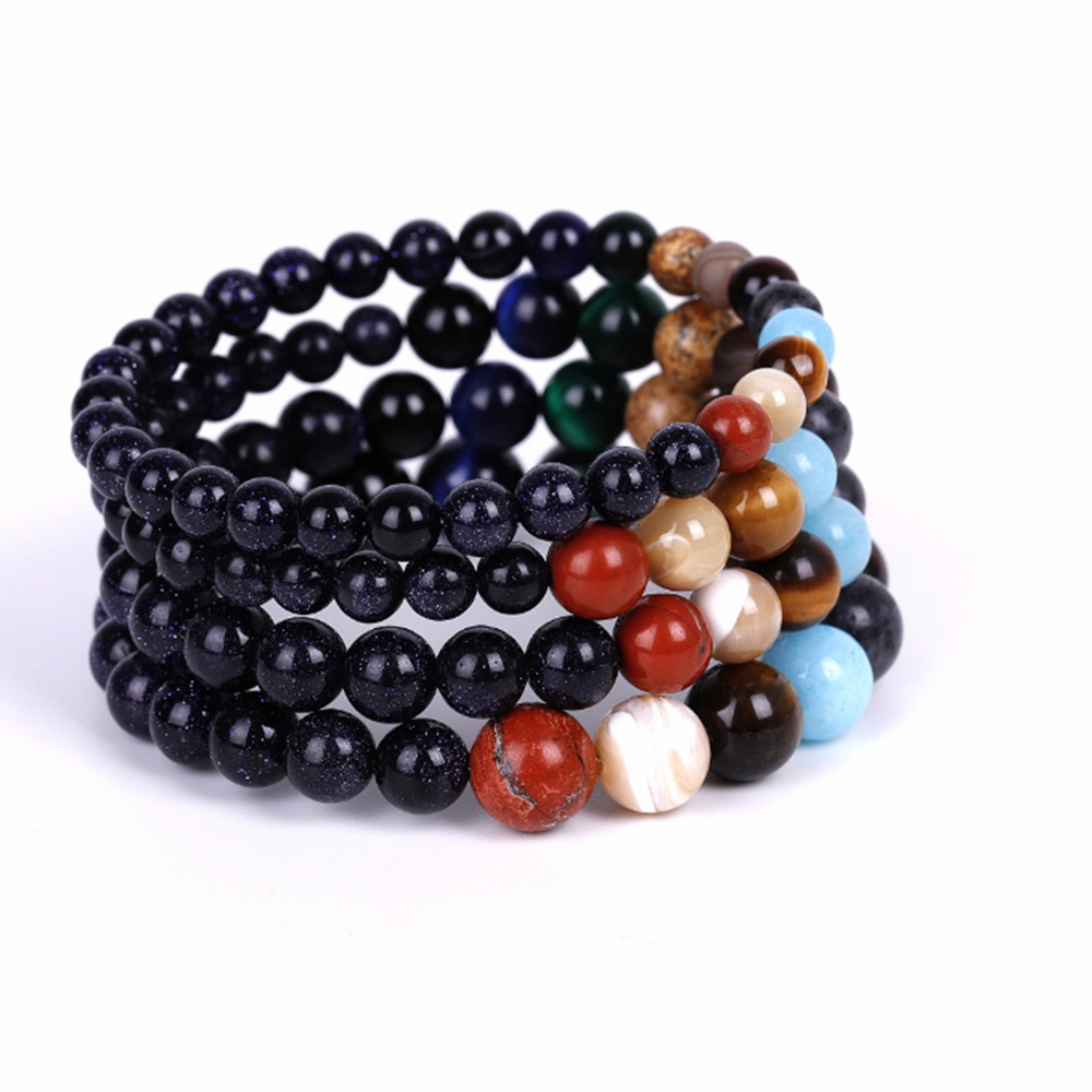 Vòng Tay Chuỗi Hạt Hình Các Hành Tinh Vũ Trụ Cho Nam Và Nữ