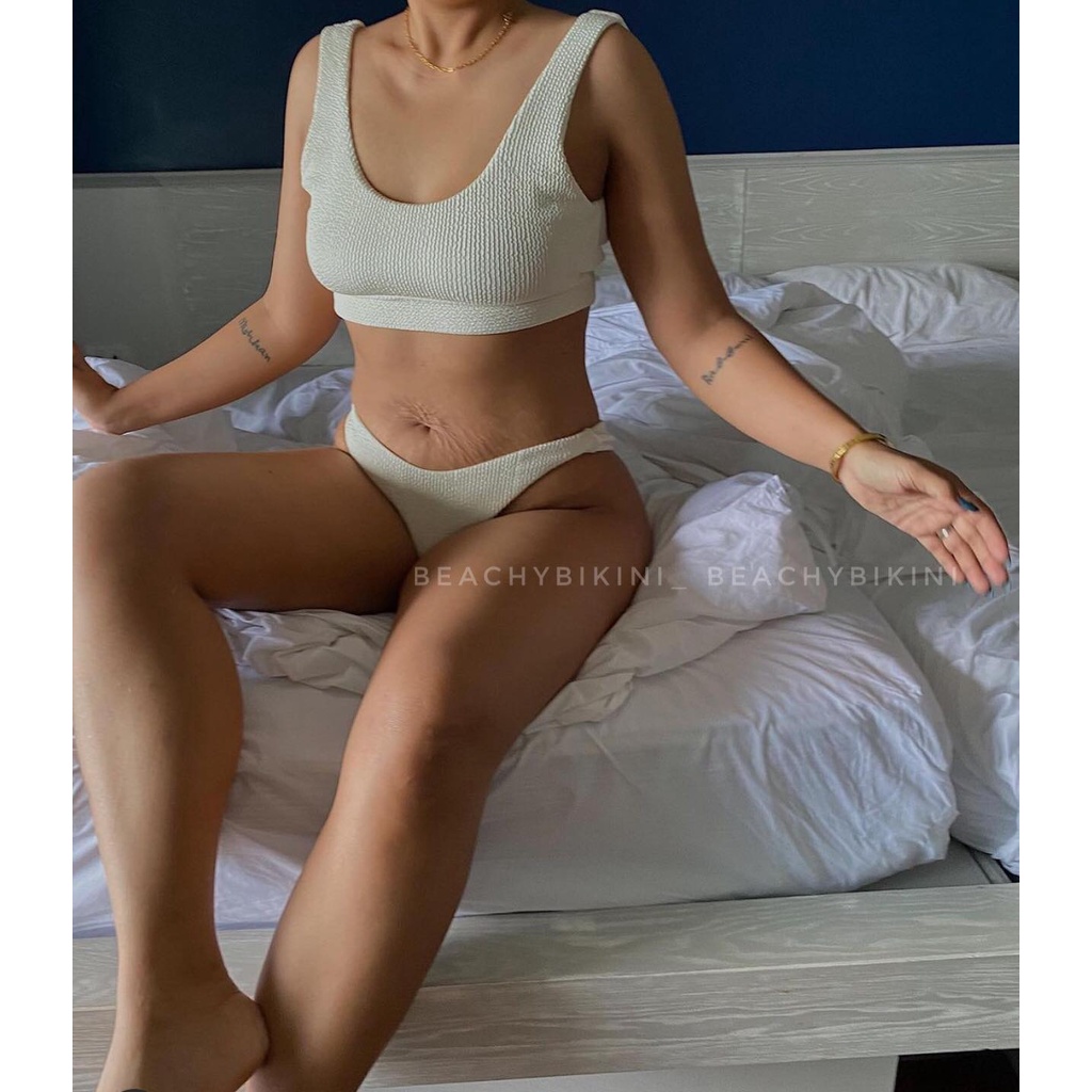 Set bikini 2 mảnh trơn