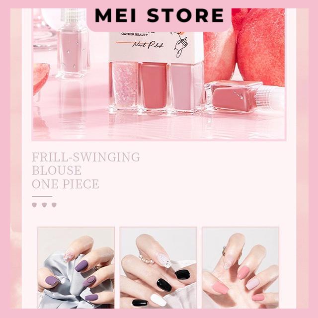 Set 3 Chai Sơn Móng Tay Maycreate Nail Polish 4g*3 Senabeauty