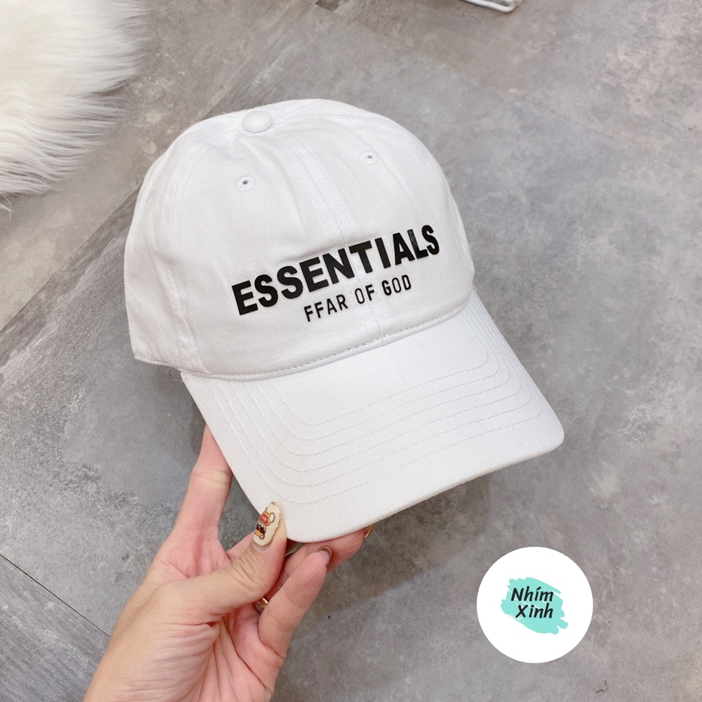 Mũ Lưỡi Trai ESSENTIALS Cao Cấp Cho Nam Nữ, Vải Kaki Mềm Đẹp, Phom Chuẩn Đẹp, Bảng Màu Nổi Bật - Hàng Quảng Châu Loại 1