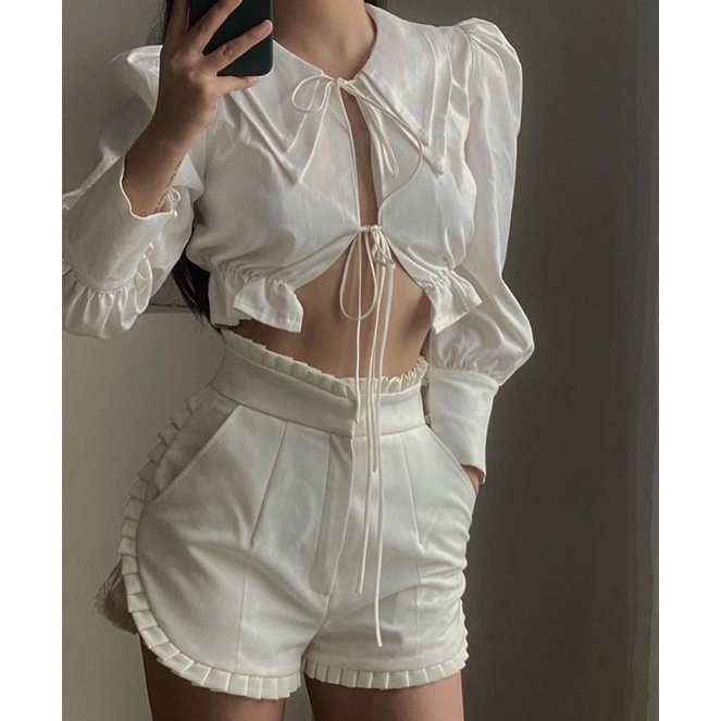 ABBEY SHIRT/ ÁO SOMI CROPTOP TAY DÀI