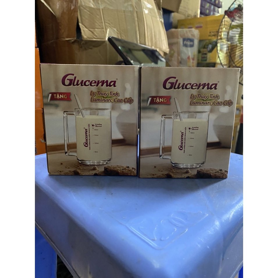COMBO 2 LY THỦY TINH CHIA VẠCH LUMINARC QUÀ TẶNG SỮA GLUCERNA